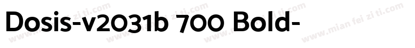 Dosis-v2031b 700 Bold字体转换